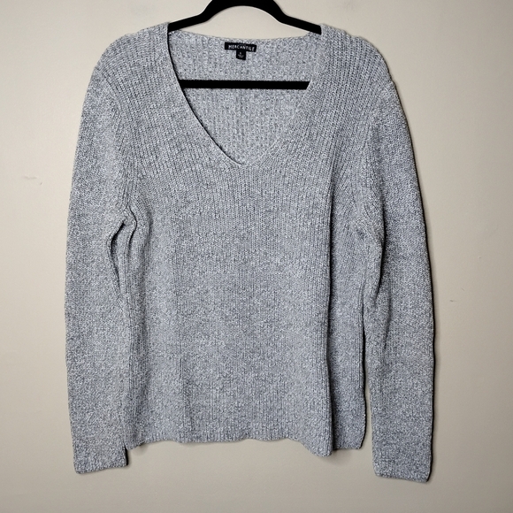 J. Crew Mercantile Textured 100% Cotton Sweater Size L Casual Fall - Picture 2 of 7
